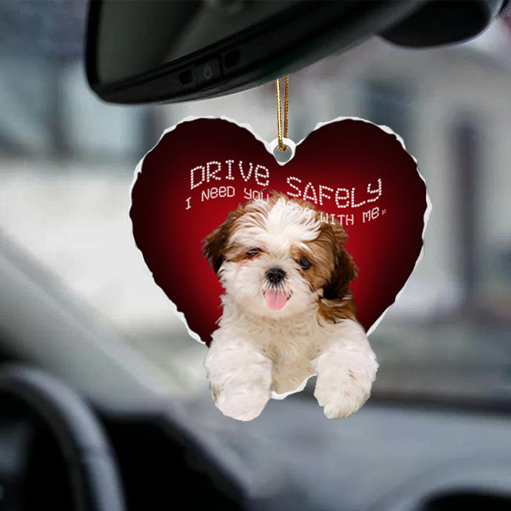 Shih-Tzu Drive Safely Car Ornament