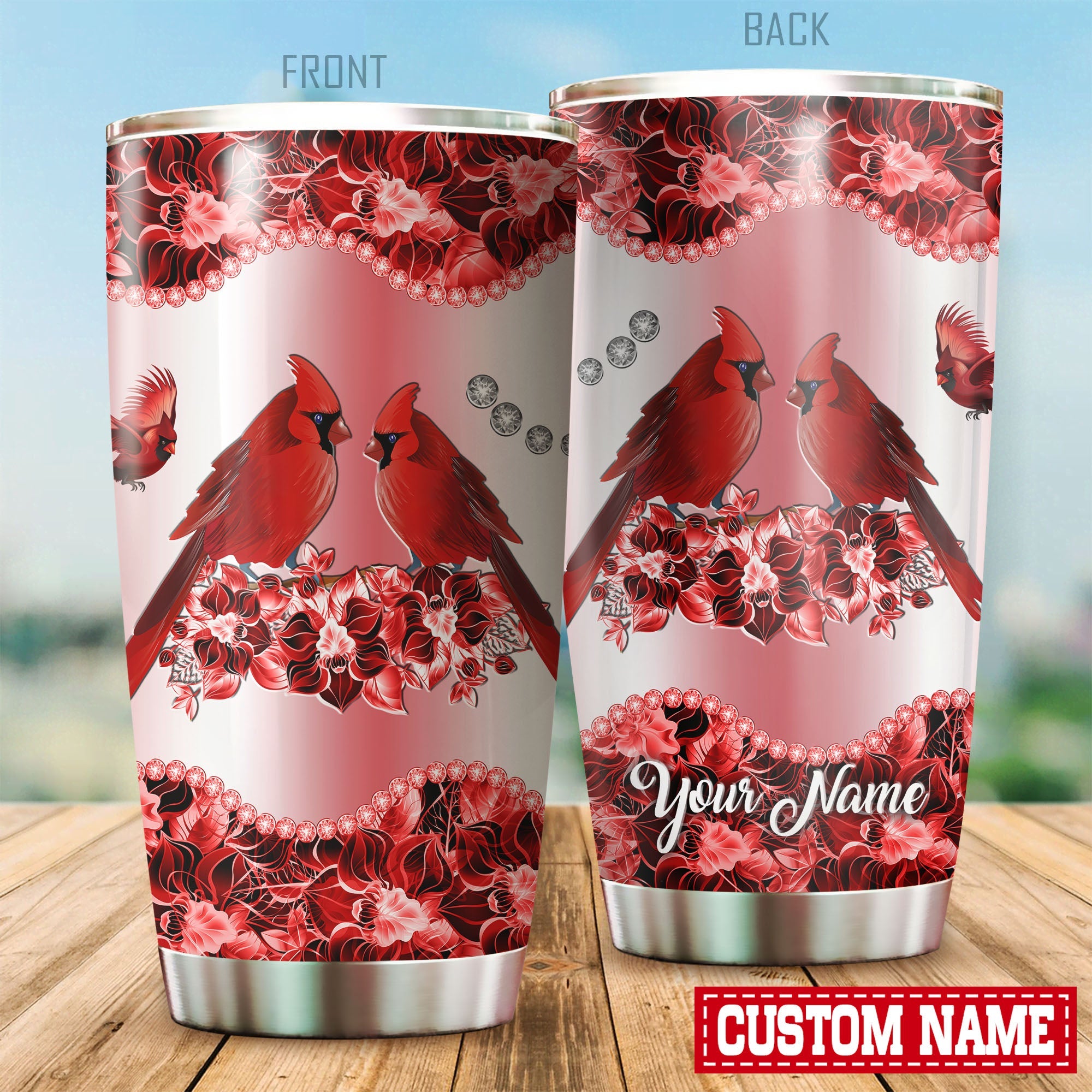 Memorial Cardinal Personalized Tumbler