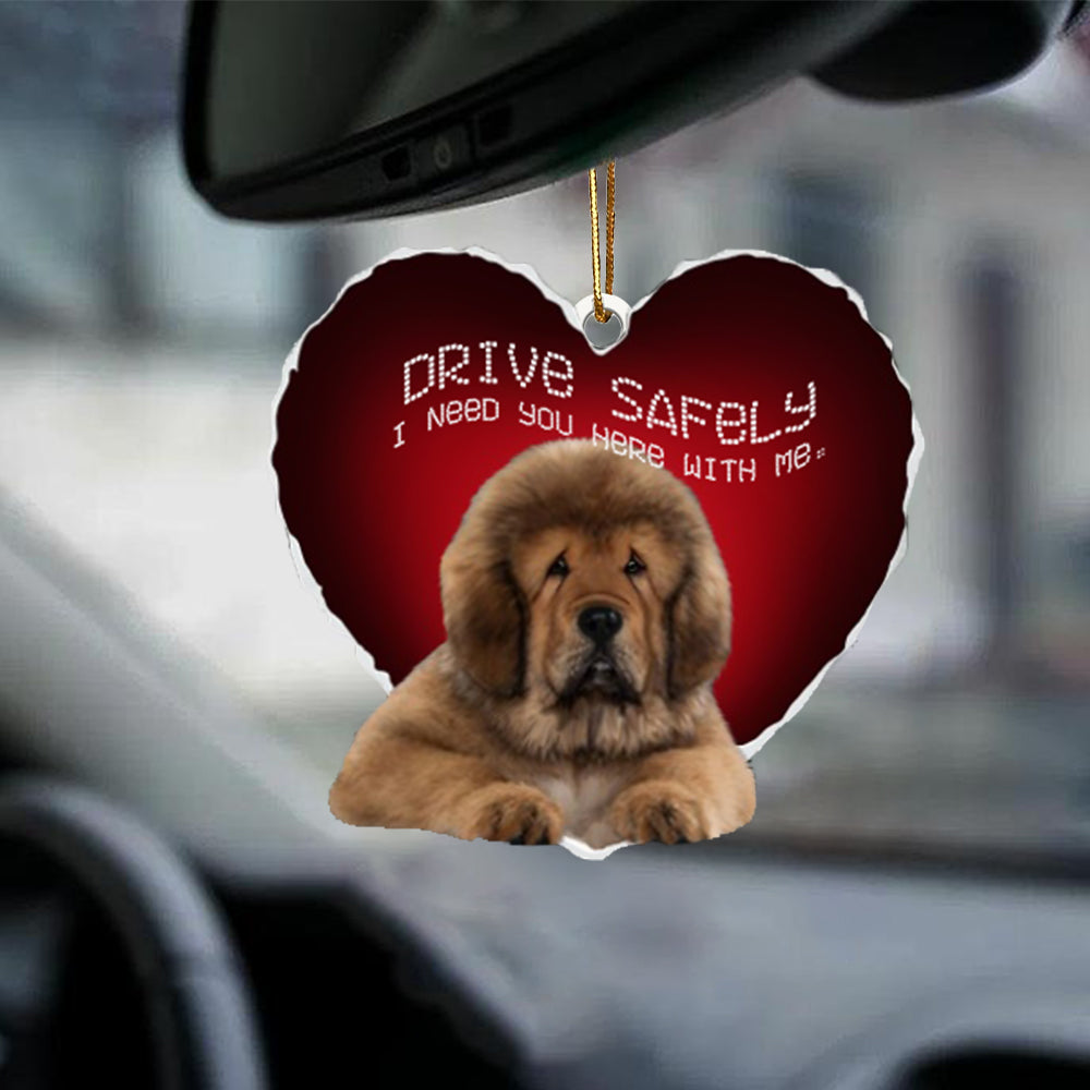 Tibetan-Mastiff Drive Safely Car Ornament
