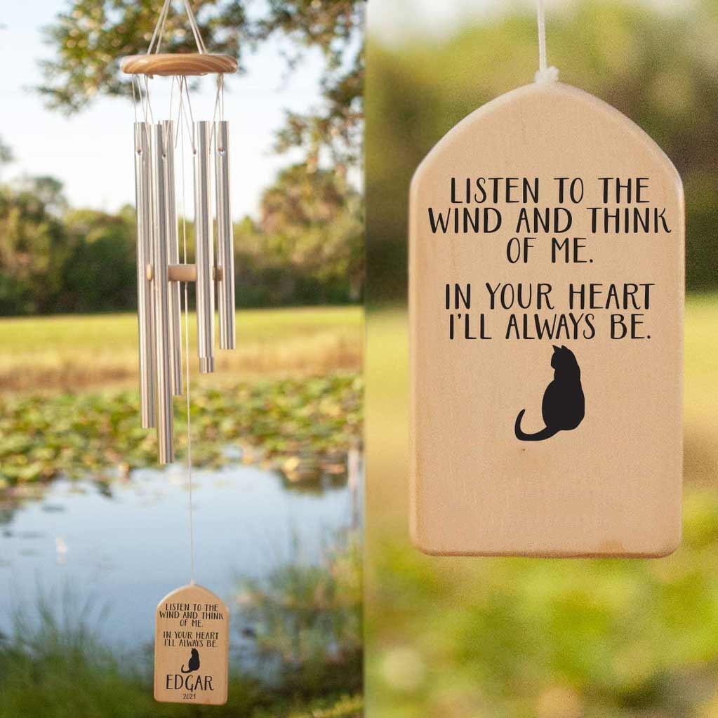 Personalized In Your Heart I'll Always Be Pet Memorial Wind Chime