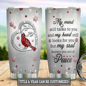 Personalized Cardinal Memory Stainless Steel Tumbler