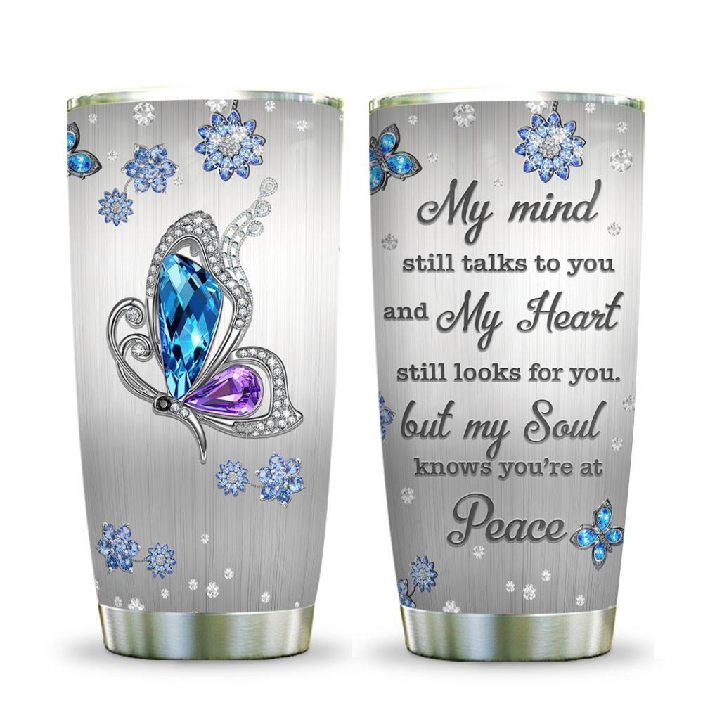 Personalized Butterfly Memory Stainless Steel Tumbler