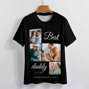 Custom Photo&Text Best Daddy T-Shirt Gift Shirt for Father's Day