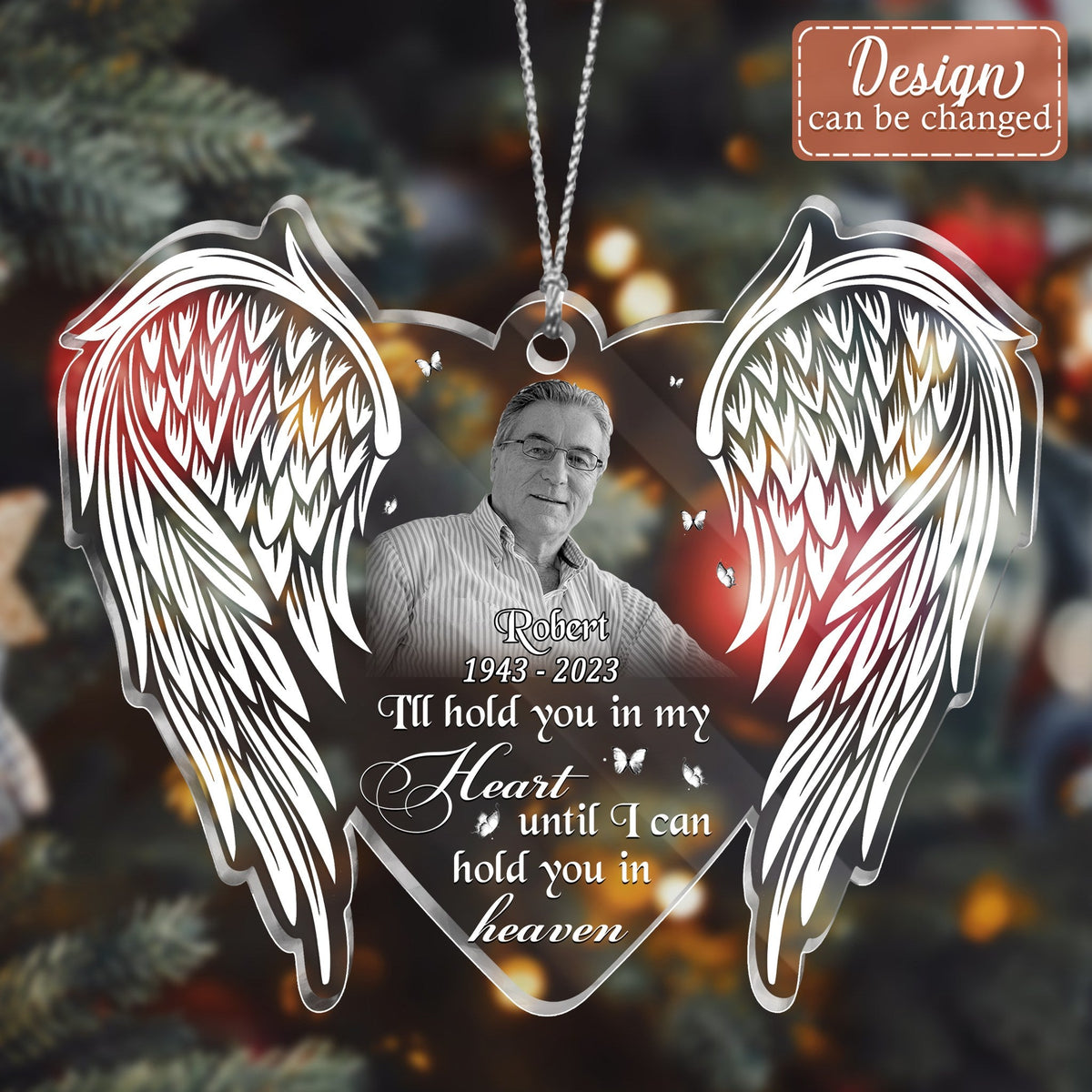 Custom Personalized Memorial Photo Acrylic Ornament - woohops